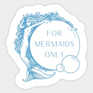 For mermaids only vintage graphic design shirt Sticker